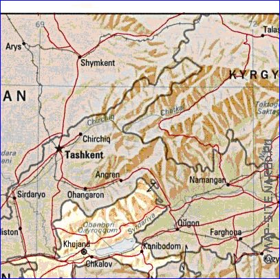 Administratives carte de Tadjikistan en anglais