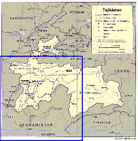 Administratives carte de Tadjikistan