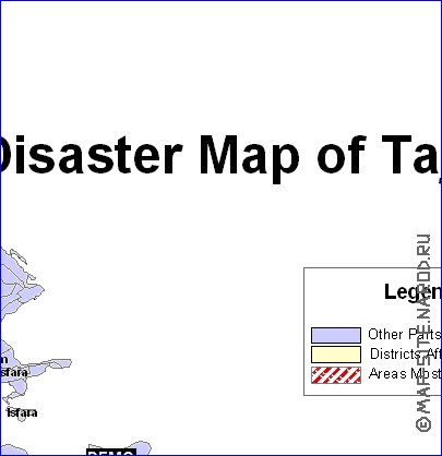 mapa de Tadjiquistao em ingles