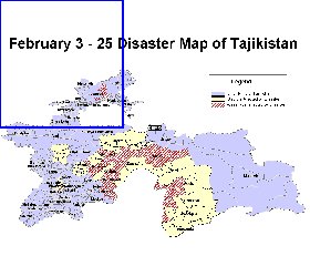 carte de Tadjikistan en anglais