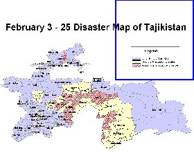 mapa de Tadjiquistao em ingles