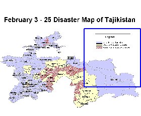 mapa de Tadjiquistao em ingles