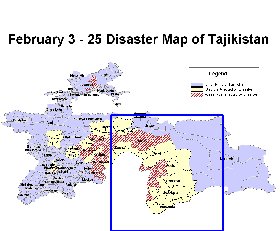 mapa de Tadjiquistao em ingles