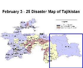 mapa de Tadjiquistao em ingles