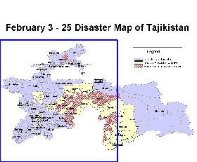 mapa de Tadjiquistao em ingles