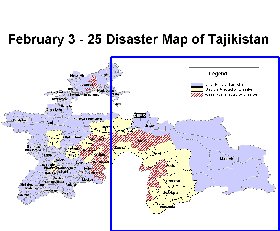 mapa de Tadjiquistao em ingles