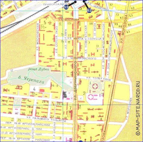 mapa de Taganrog