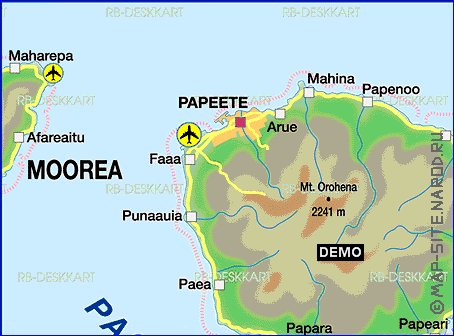 mapa de Taiti