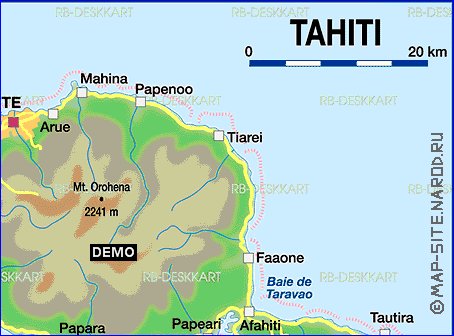 carte de Tahiti