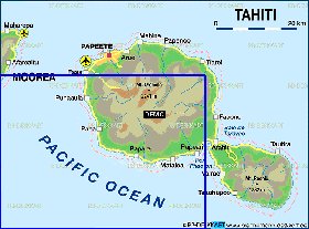 carte de Tahiti
