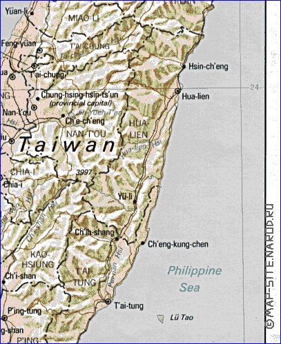 Administrativa mapa de Republica da China em ingles