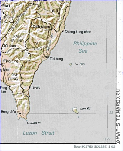 Administrativa mapa de Republica da China em ingles