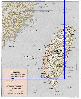 Administratives carte de Republique de Chine en anglais