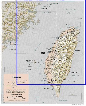 Administrativa mapa de Republica da China em ingles