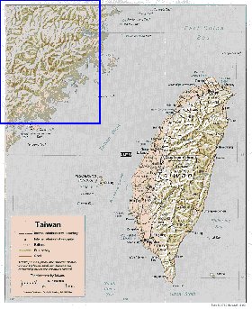 Administrativa mapa de Republica da China em ingles