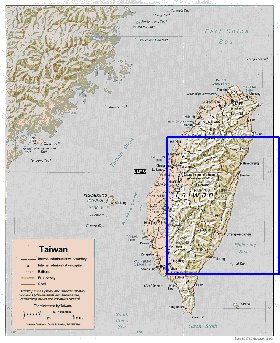 Administrativa mapa de Republica da China em ingles