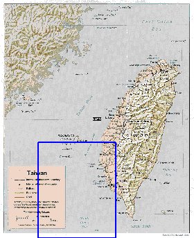 Administrativa mapa de Republica da China em ingles