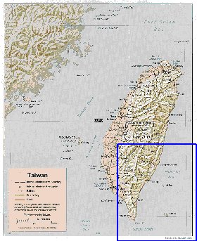 Administrativa mapa de Republica da China em ingles