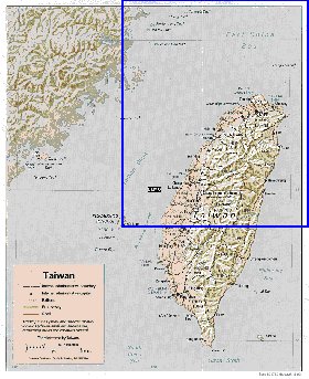 Administrativa mapa de Republica da China em ingles