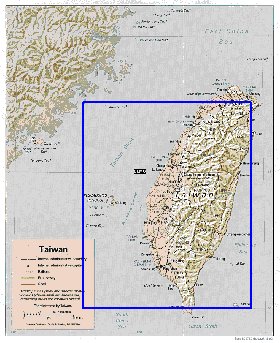 Administrativa mapa de Republica da China em ingles