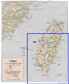 Administrativa mapa de Republica da China em ingles