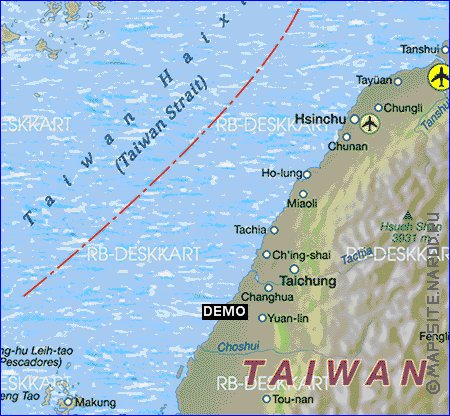 mapa de Republica da China em ingles