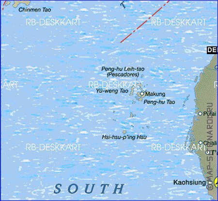 mapa de Republica da China em ingles