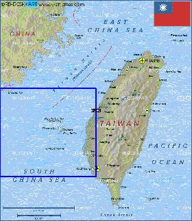 mapa de Republica da China em ingles