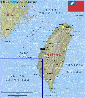 mapa de Republica da China em ingles