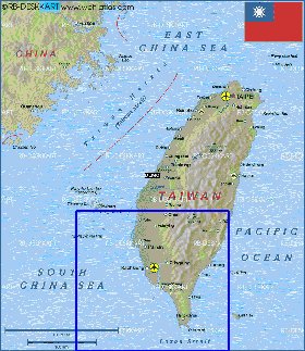 mapa de Republica da China em ingles