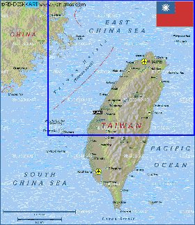 carte de Republique de Chine en anglais