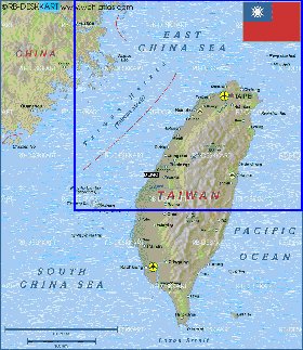 mapa de Republica da China em ingles