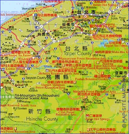 carte de Republique de Chine en langue chinoise