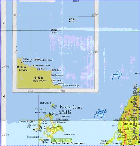 carte de Republique de Chine en langue chinoise