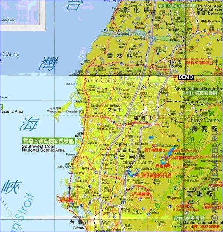 carte de Republique de Chine en langue chinoise