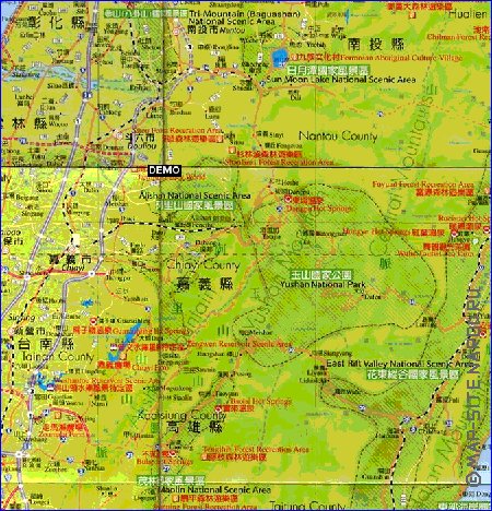 carte de Republique de Chine en langue chinoise