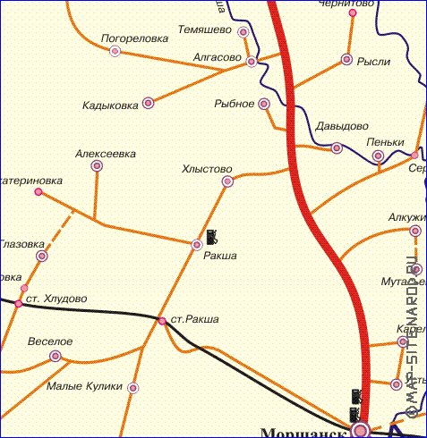 Спутниковая карта моршанского района тамбовской области подробная