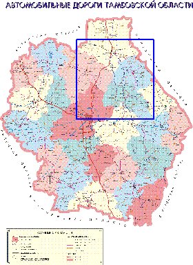 mapa de Oblast de Tambov