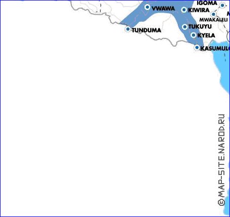 mapa de Tanzania em ingles