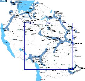 mapa de Tanzania em ingles