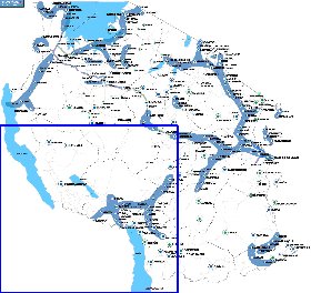 mapa de Tanzania em ingles