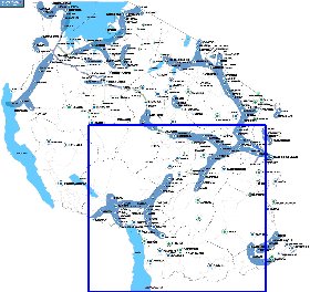 mapa de Tanzania em ingles