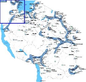 mapa de Tanzania em ingles