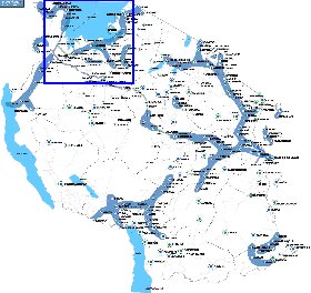 mapa de Tanzania em ingles