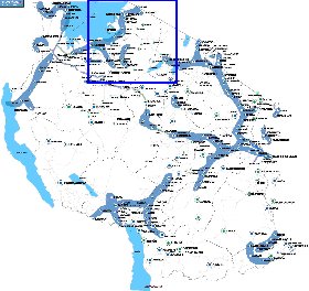 mapa de Tanzania em ingles