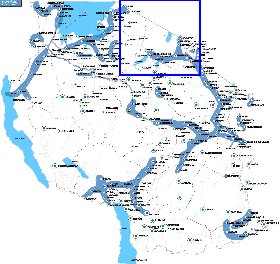 mapa de Tanzania em ingles