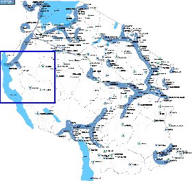 mapa de Tanzania em ingles