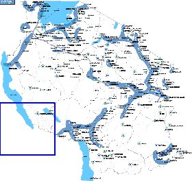 mapa de Tanzania em ingles