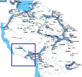 mapa de Tanzania em ingles