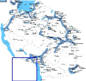 mapa de Tanzania em ingles